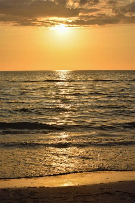 Portrait of Sunset in the Ocean, Stock Image - Image of morning ...