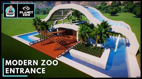 Planet Zoo Entrance Build | Modern Tropical Entrance | Speed Build - YouTube