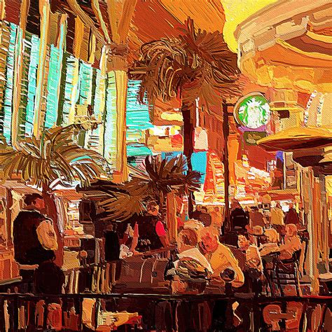 Fremont Street Experience Cafe Digital Art by Tatiana Travelways