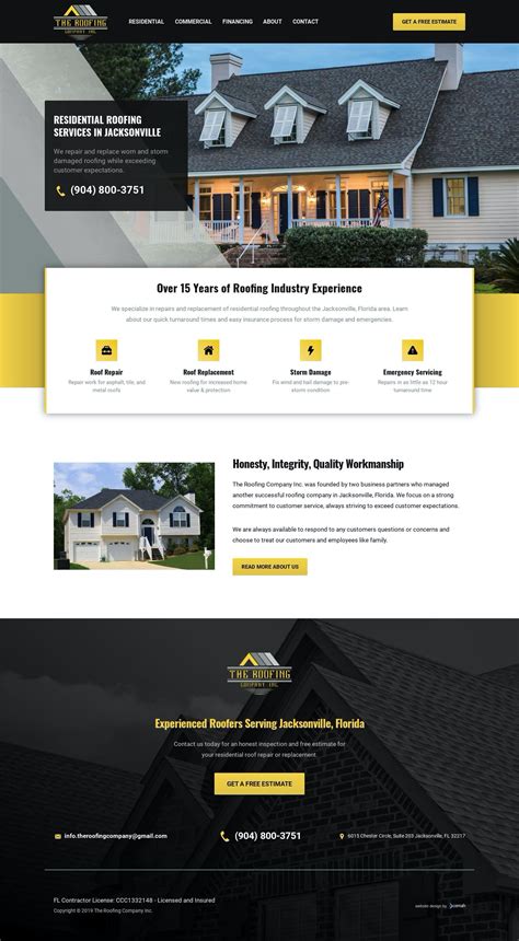 Roofing Website Design • Portfolio • Cemah Creative LLC