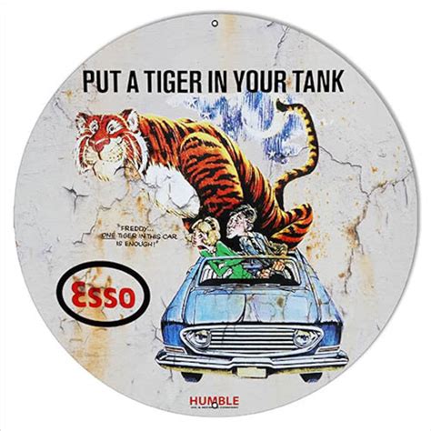 Esso Put A Tiger in Your Tank Metal Sign, Aged Style, 4 Sizes, USA Made Vintage Style Retro ...