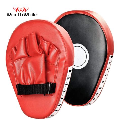 WorthWhile 1 Pair Kick Boxing Gloves Pad Punch Target Bag Men MMA PU Karate Muay Thai Free Fight ...