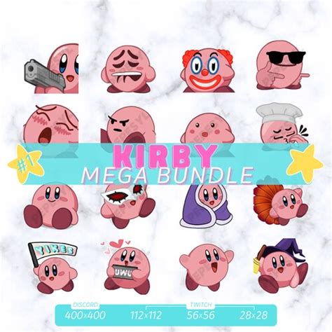 Kirby Emote Set Twitch/discord - Etsy