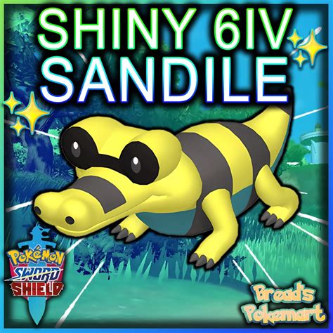 Sandile Shiny 6IV Pokemon Sword & Shield // Ultra Shiny Lv1 - Etsy