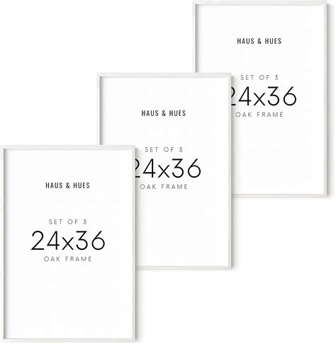 Amazon.com - HAUS AND HUES White Poster Frames 24 X 36 Inches - Set of ...