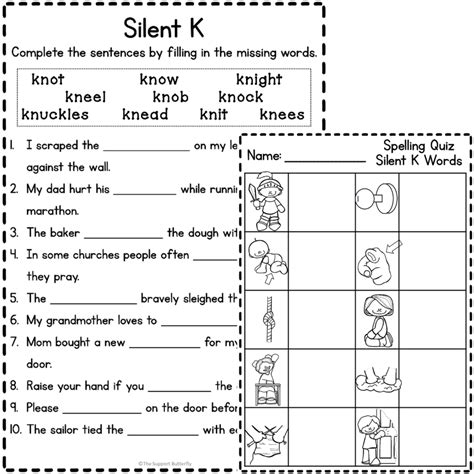 Silent K Worksheets | Made By Teachers