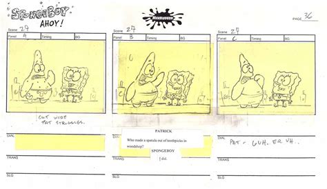 Spongeboy Ahoy!: "Spongeboy Ahoy!" Storyboards