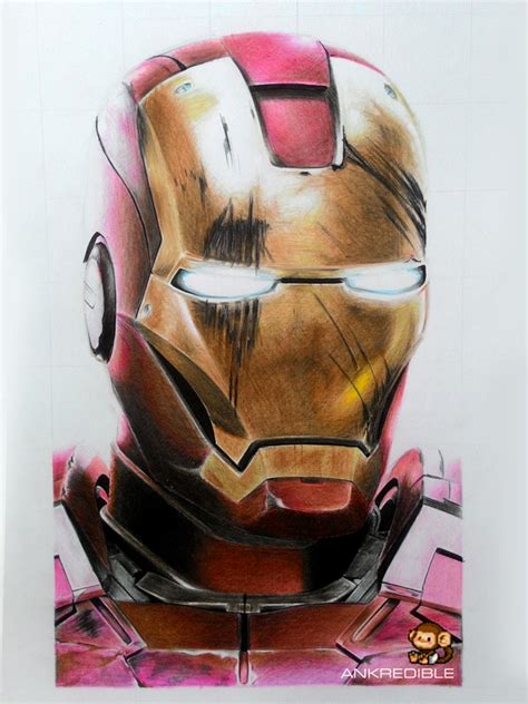 Iron Man Helmet Sketch at PaintingValley.com | Explore collection of ...