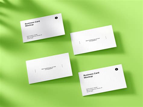 Four Business Cards Mockup - Mockup World