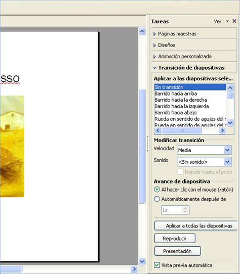 OPENOFFICE IMPRESS: Transición de diapositivas