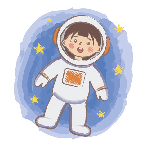 soñando con ser astronauta. niño cosmonauta ilustración vectorial ...