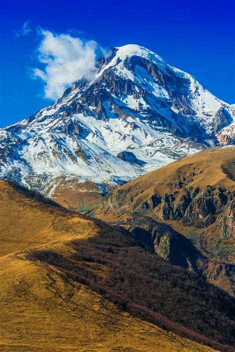 Mount Kazbek, the Third Highest Peak in Georgia Stock Photo - Image of journey, summit: 132024394