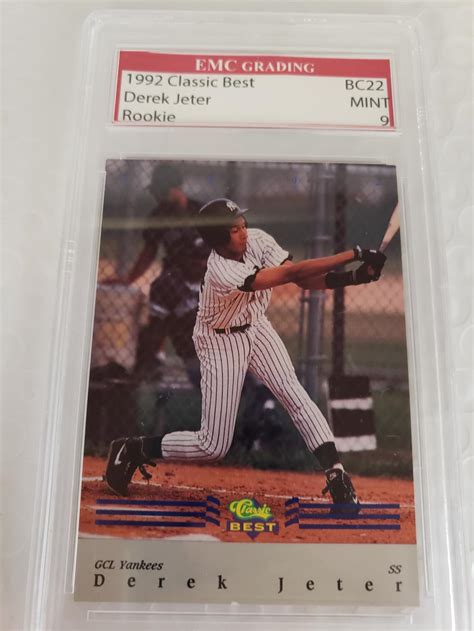 Lot - 1992 CLASSIC BEST DEREK JETER ROOKIE CARD GRADED