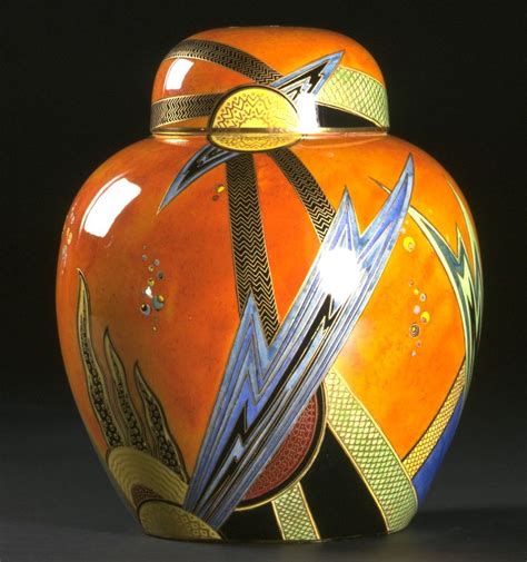 Jazz jar and cover, Enouch Boulton, about 1928. Museum no. CIRC.526 ...