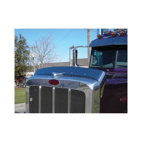 Bug Deflectors: Stainless Bug Deflector for 2007+ Peterbilt 388/389 and Heavy Haul 367