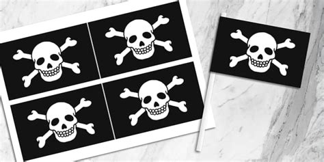 Jolly Roger Pirate Flag Printable | Twinkl Party - Twinkl