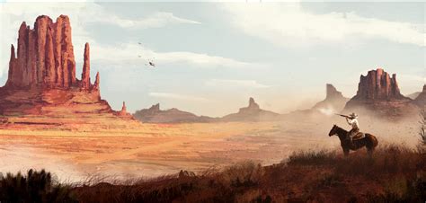 Wallpaper : Leonardo Carrasco, artwork, western, concept art, cowboy ...