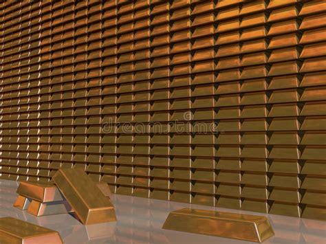 Gold bars in Vault stock illustration. Illustration of vault - 24759794