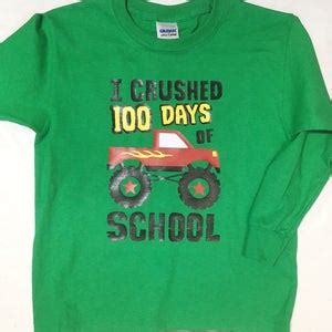 Boys 100th Day of School T Shirt I Crushed 100 Days of - Etsy