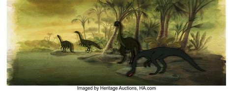 Fantasia Rite of Spring Production Cel Setup on Key Master Background Walt Disney, 1940 by Walt ...