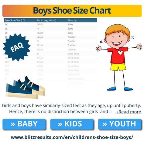 ᐅ Boys Shoe Size Chart | Boys to Men Shoe Size Conversion