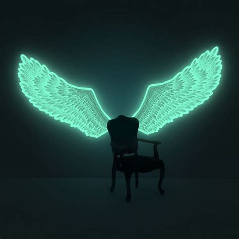 Details about Luminous Angel-Wings ( glow-in-the-dark wings wall ...