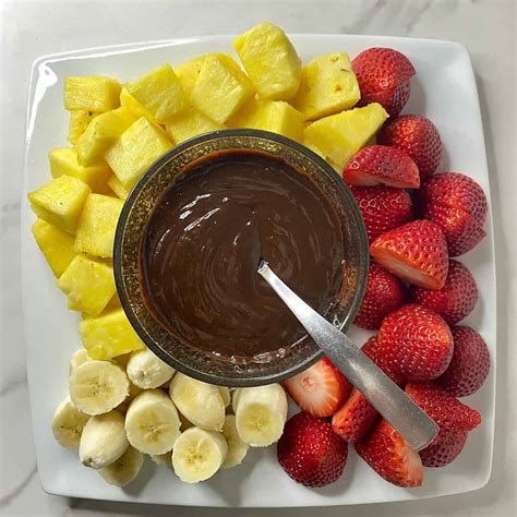 Chocolate Fondue with Fruit - Healthy Mom Healthy Family