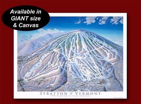 Trail maps, Map poster, Stratton vermont