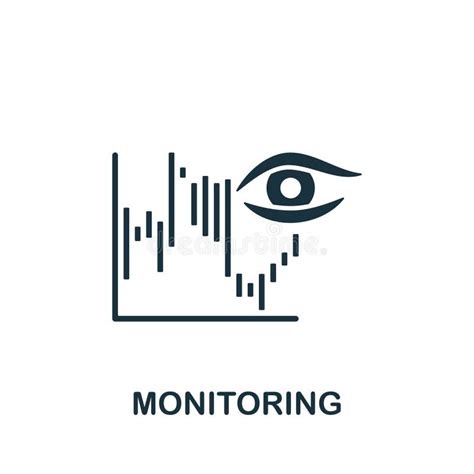 Monitoring Icon. Monochrome Simple Sign from Data Analytics Collection Stock Vector ...