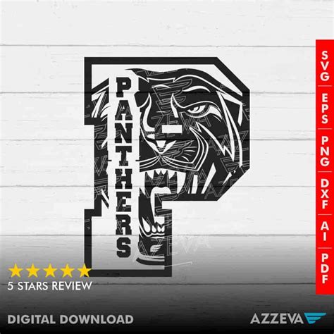 Panthers mascot design png eps ai dxf png pdf jpg and svg files for cricut svg for shirts ...