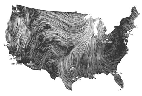 Wind Map, Beautiful Visualization of Wind Flowing Around the US