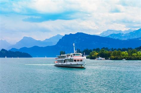 Premium Photo | Tourist cruise boat lucerne lake