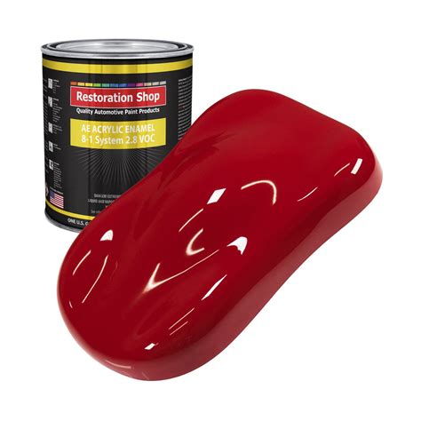 Torch Red Acrylic Enamel Auto Paint - Gallon Paint Color Only - Professional Single Stage High ...