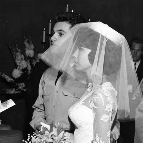 Singer/actor Tommy Sands and Nancy Sinatra at their wedding at the Sands Hotel in September 196 ...