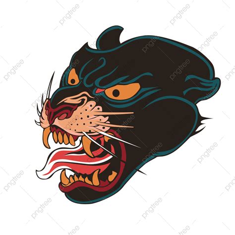 Old School Tattoo Vector Design Images, The Black Panther Tattoo Old School, The Black Panther ...