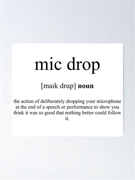 Mic drop meaning - doprose