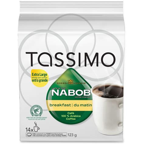 NABOB Elco Tassimo Pods Breakfast Coffee Singles Pod - Compatible with Tassimo Brewer ...