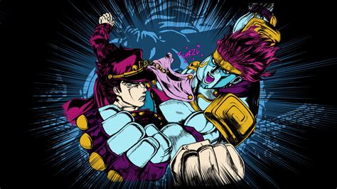 Res: 1920x1080, ... Jotaro and Star Platinum [ Wallpaper] by SickBoy182 Wallpaper Fix, Jojos ...