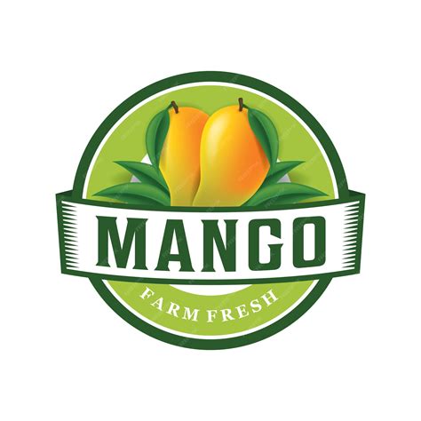 Premium Vector | Mango farm fresh logo template