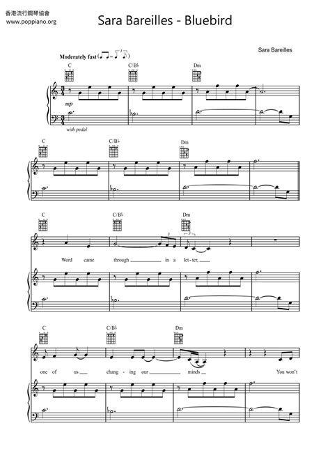 Sara Bareilles-Bluebird Sheet Music pdf, - Free Score Download ★