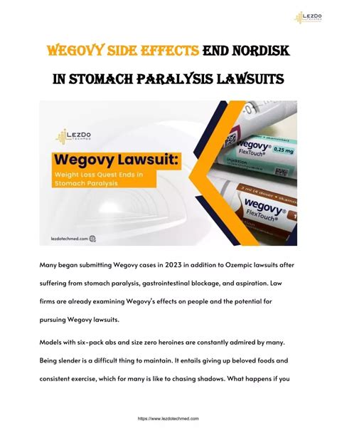 PPT - Wegovy side effects End Nordisk in Stomach Paralysis Lawsuits ...