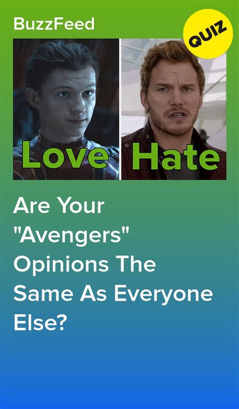 Are Your "Avengers" Opinions The Same As Everyone Else? Avengers Quiz, Marvel Quiz, Marvel ...