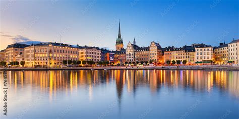 Gamla Stan at night in Stockholm Stock Photo | Adobe Stock