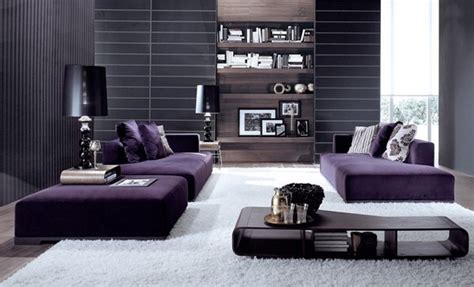 15 Catchy Living Room Designs with Purple Accent | Home Design Lover