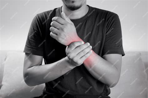 Premium Photo | A man sprained wrist symptoms and arthritis in the wrist