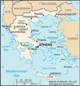 Greece Map with Cities - Free Pictures of Country Maps