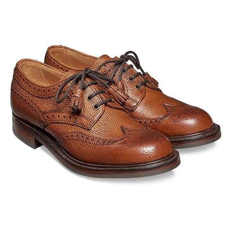 Cheaney Marianne | Ladies Tan Leather Derby Brogue |Made In England