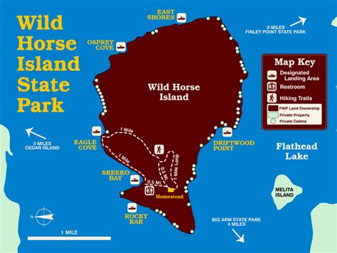 Wild Horse Island State Park Map - Flathead Lake State Park Wild Horse MT USA • mappery