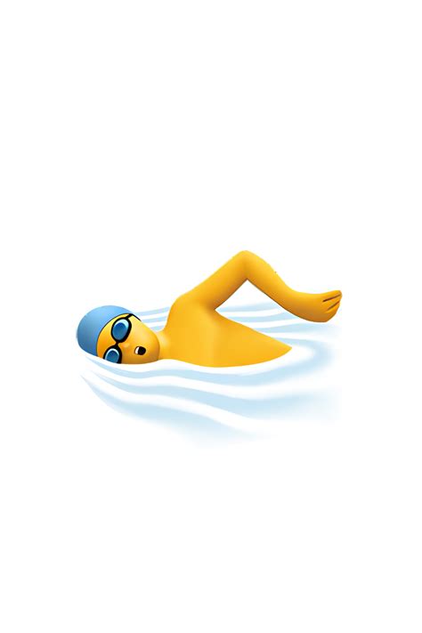 The emoji 🏊‍♂️ depicts a man swimming. The man is shown in a horizontal ...