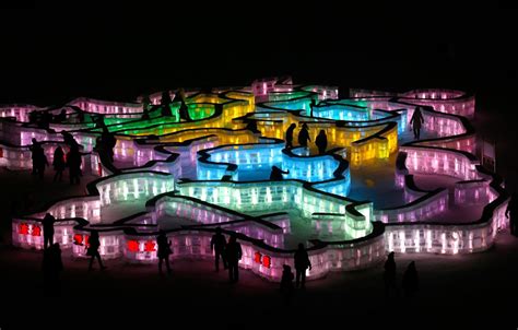 Ice Sculptures Glow at Chinese Winter Festival - NBC News